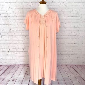 Vintage Vanity Fair 2 Piece Nightgown Robe S/M
